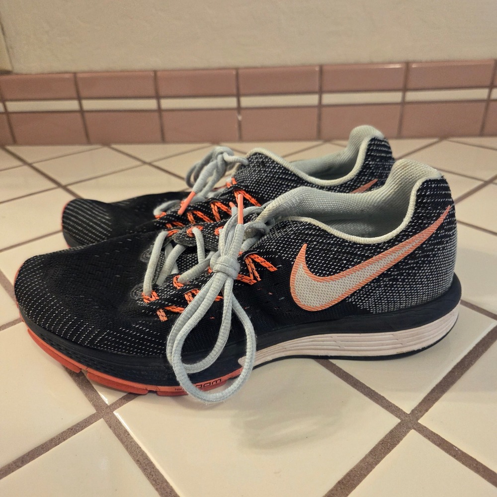 Nike Air Zoom Structure 19 Womens Running Shoes Black Orange 724388-401 Size 8.5